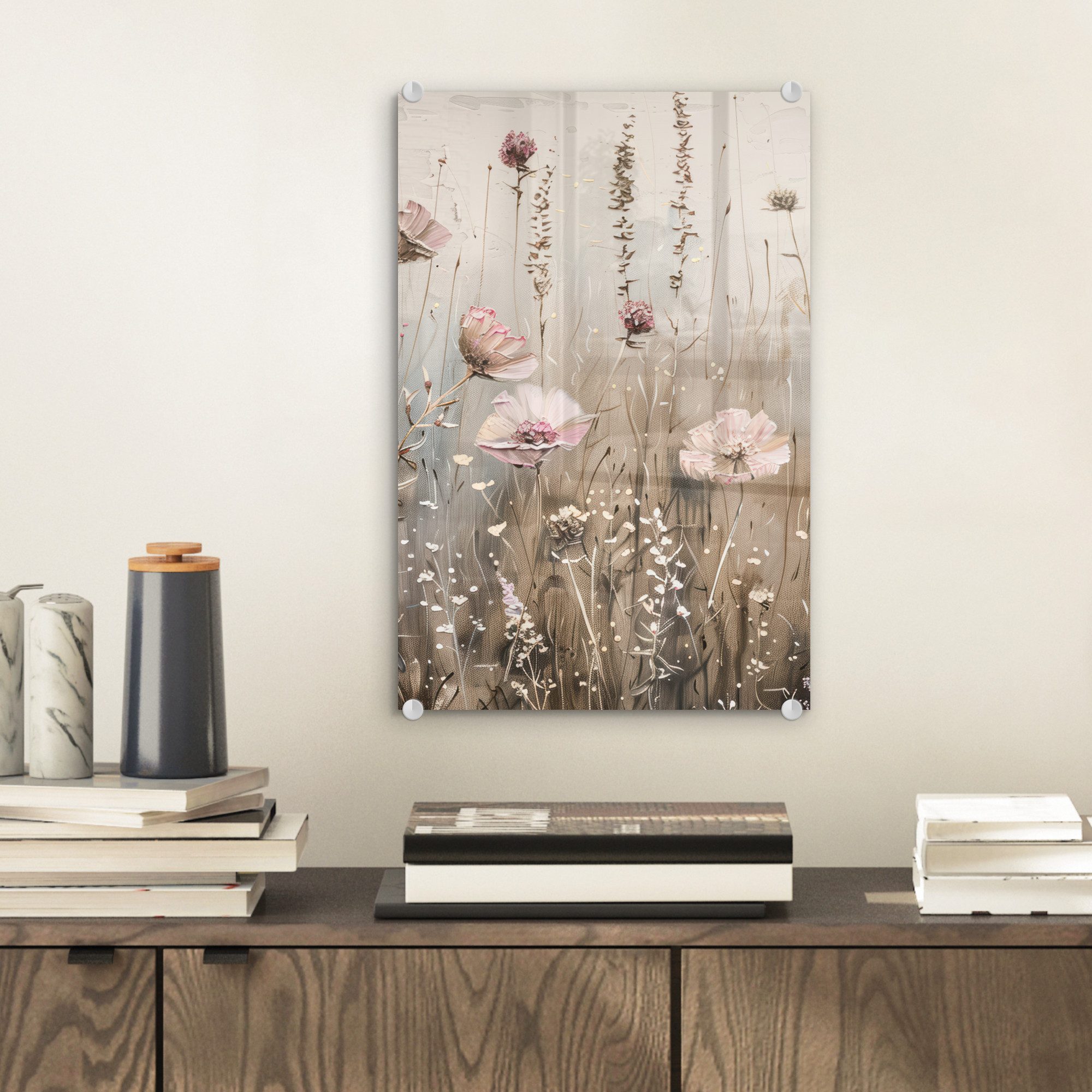 MuchoWow Acrylglasbild Blumen - Rosa - günstig online kaufen