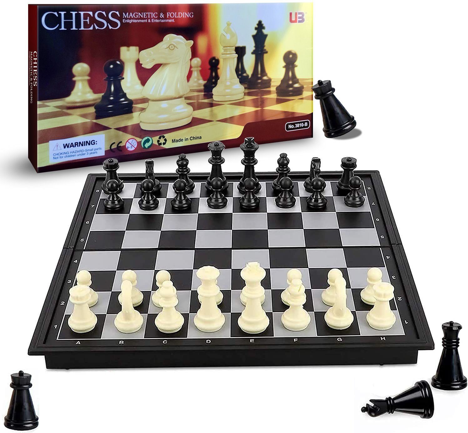 Tadow Spiel, Internationales Schach,Faltbares Schachbrett Lernspielzeug für  Kinder