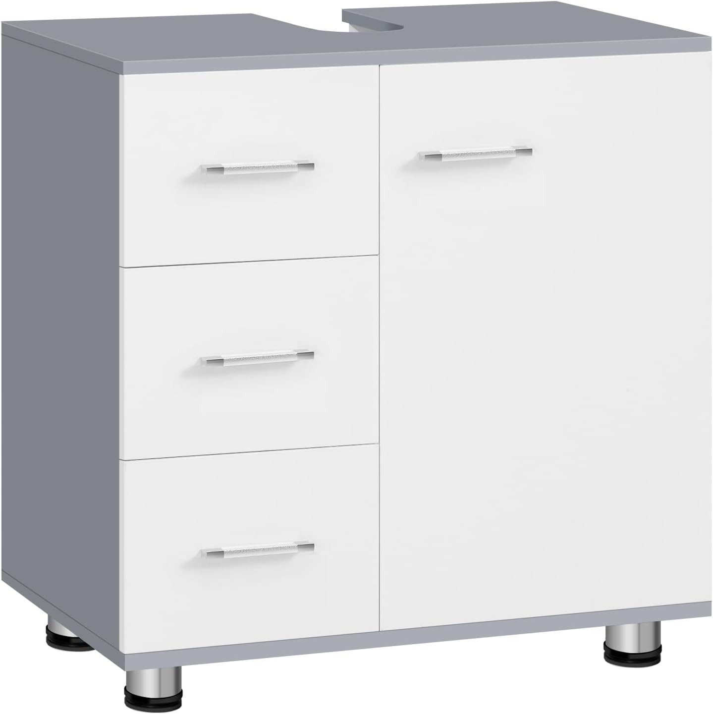 EUGAD Waschbeckenunterschrank (1-St) Badezimmerschrank, mit 3 Schubladen, m günstig online kaufen