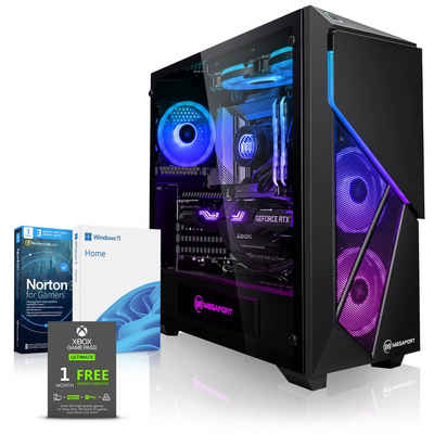 Megaport Gaming-PC (Intel Core i9-11900KF 8x3,50 GHz 11900KF, GeForce RTX4070Ti, 32 GB RAM, 1000 GB SSD, Wasserkühlung, Windows 11, WLAN)