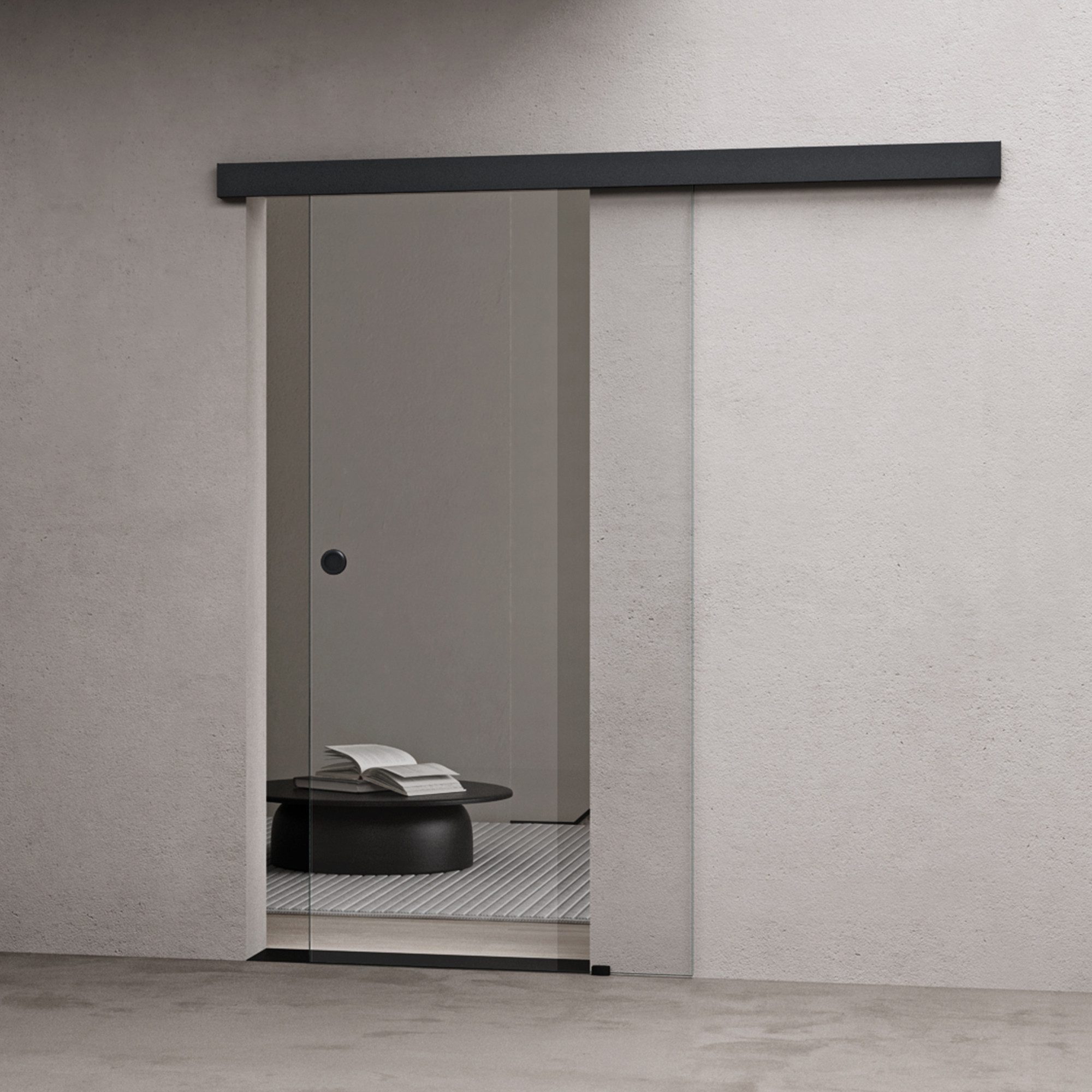 doporro Glasschiebetür Türen Schwarz Softclose-Automatik Schiebetür günstig online kaufen