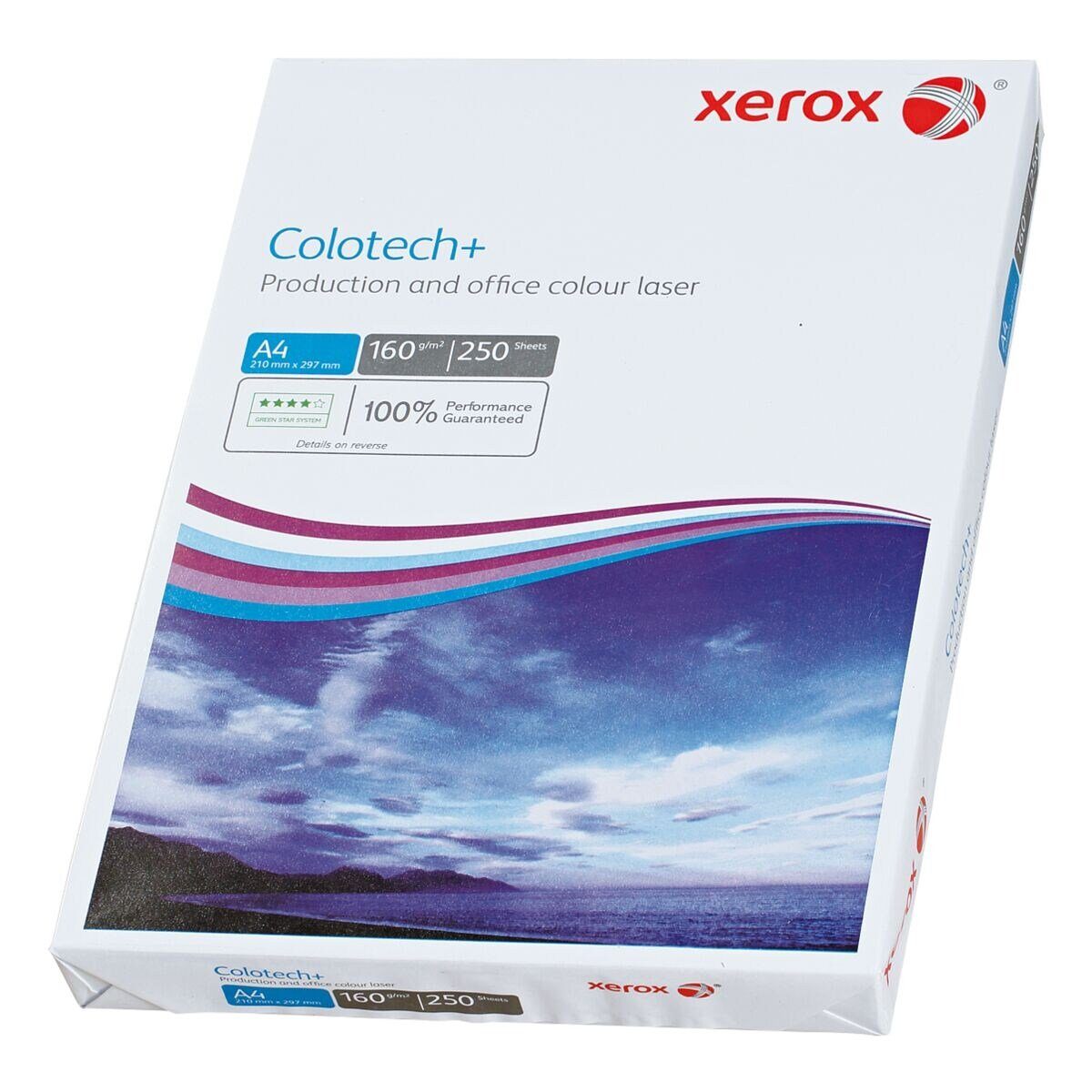 Xerox Blatt 250 g/m², Farblaser-Druckerpapier 160 Colotech+, DIN Format A4,