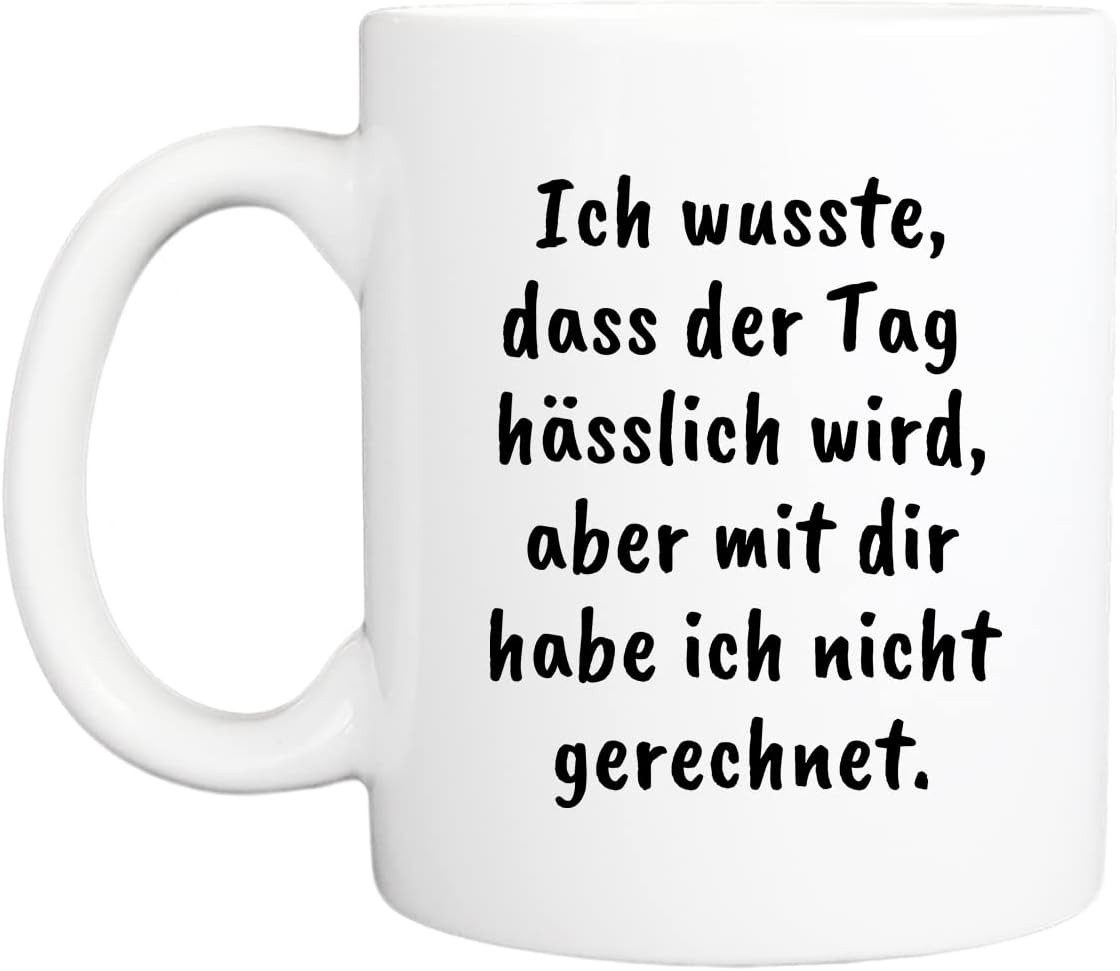 Geschenkehöhle Tasse Lustige Spruchtasse Arbeit – Kaffeebecher Büro Geschenk für Kollegen, 330 ml Fassungsvermögen ideal für Kaffee, Tee oder andere Heißgetränke