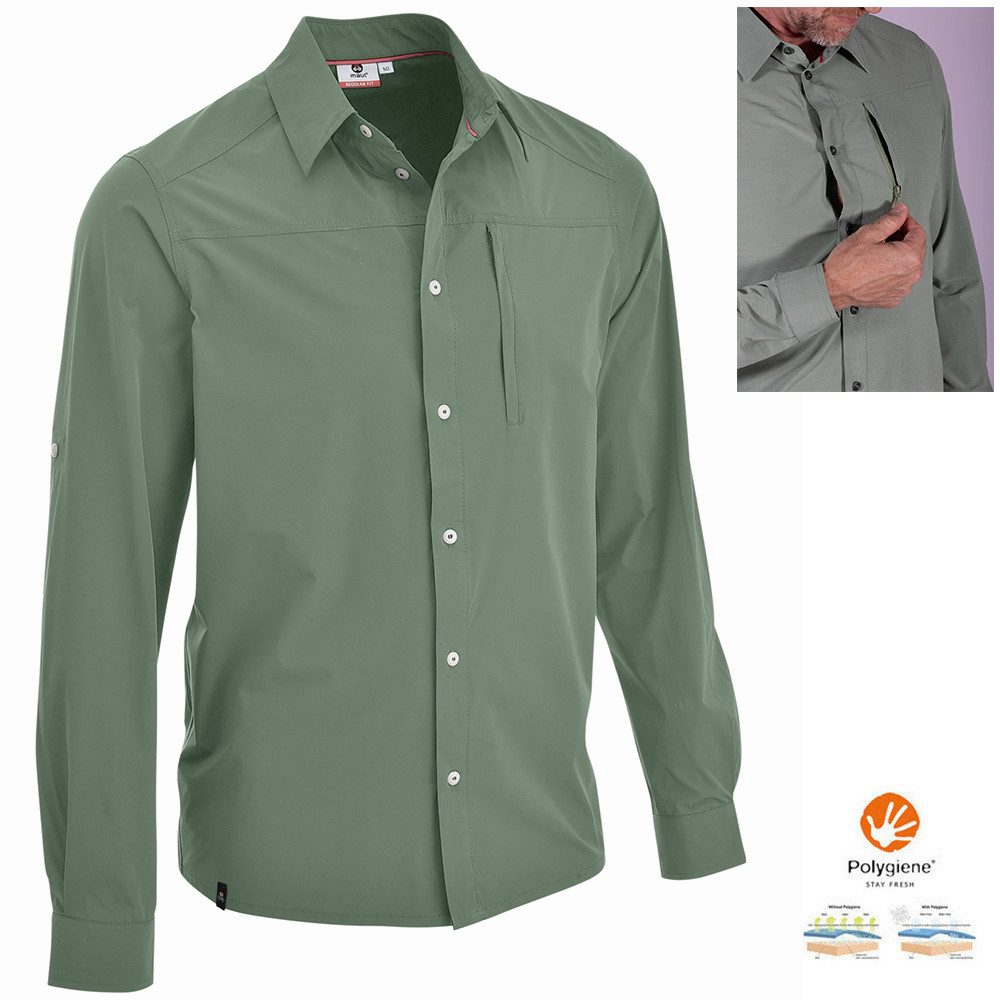 Maul Langarmshirt Maul - Veniv 1/1 fresh Herren langarm Hemd Outdoorhemd, basalt