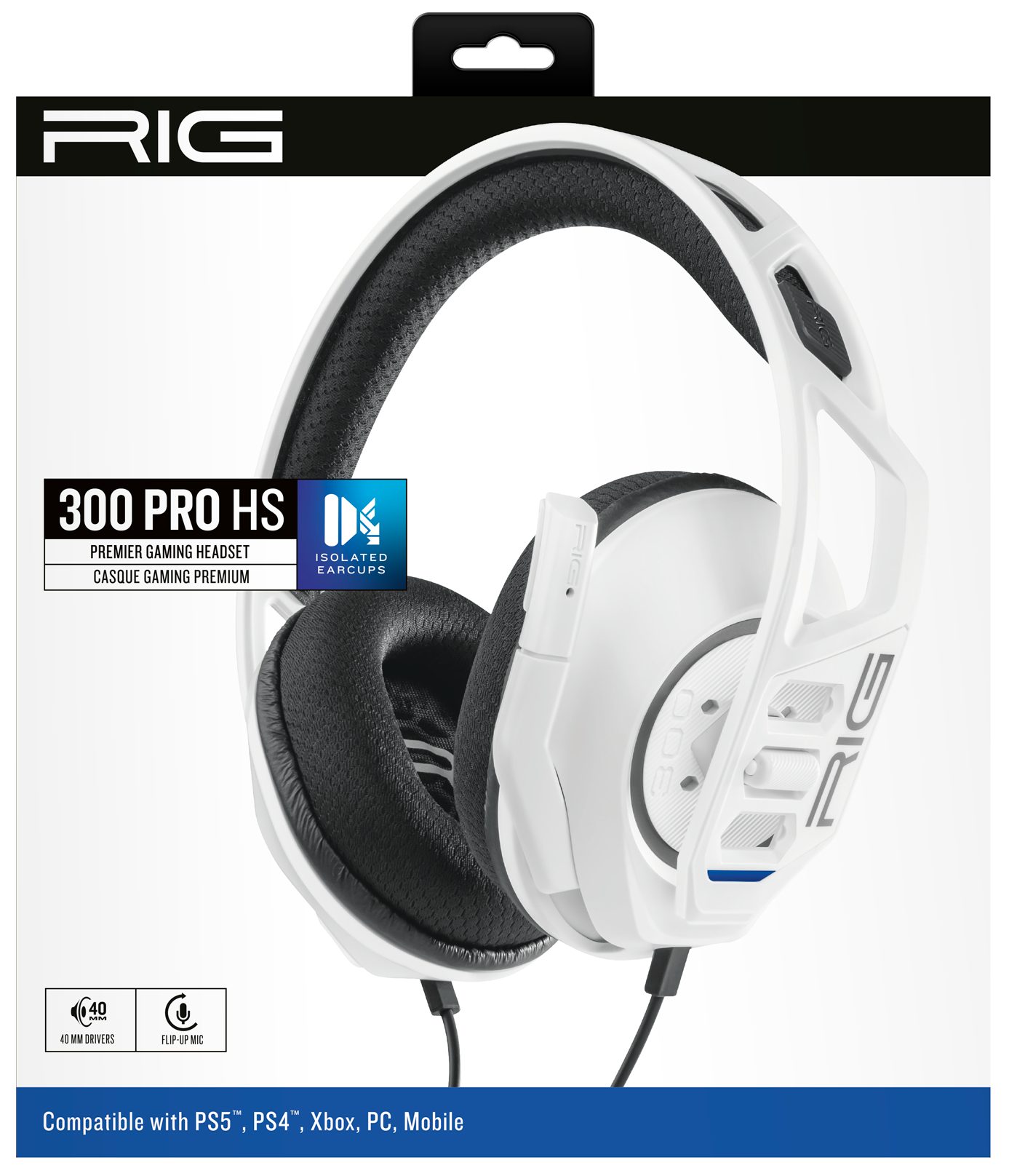 nacon NACON - RIG 300 PRO HS White Gaming-Headset