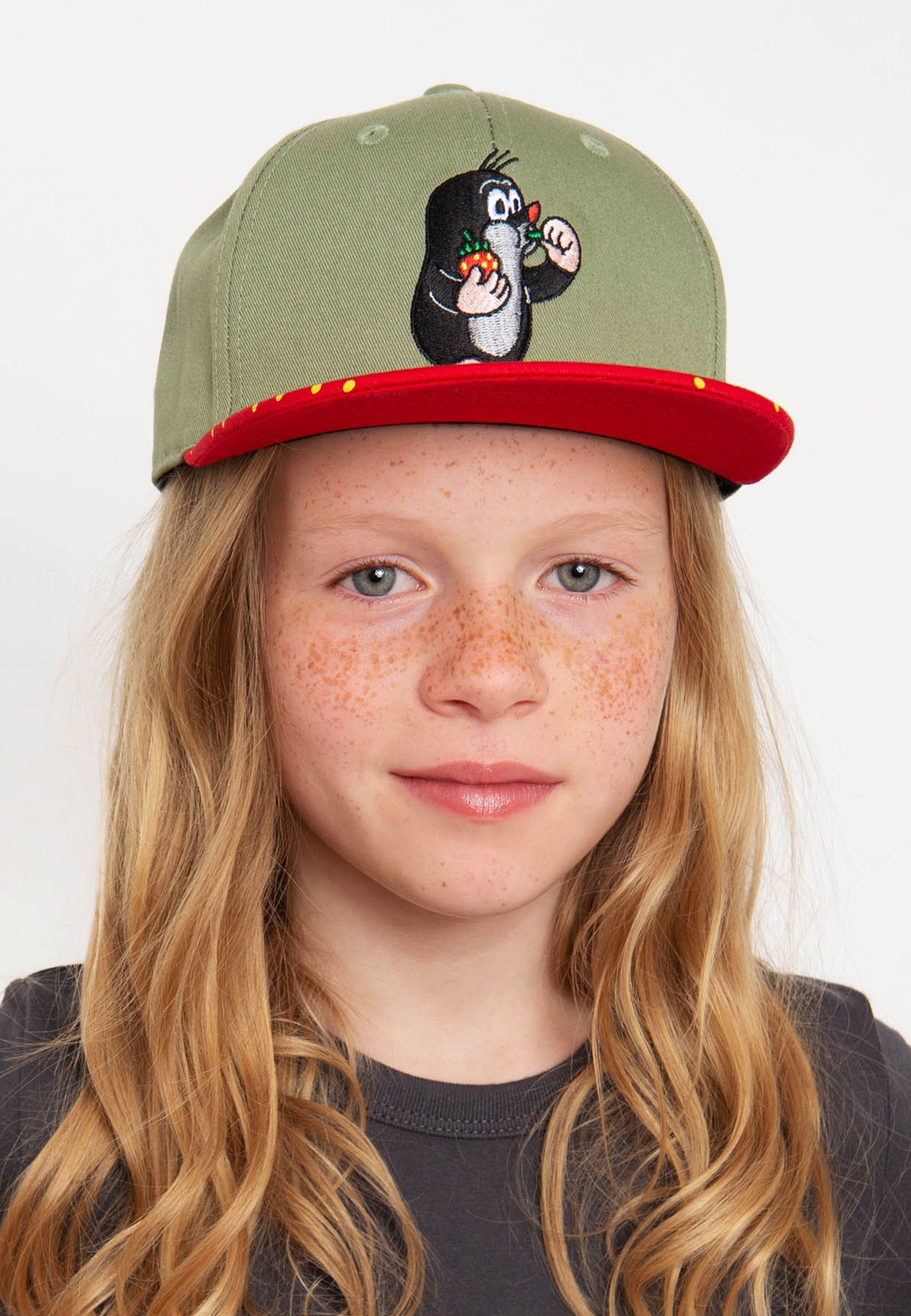 koaa Baseball Cap Der kleine Maulwurf - Erdbeere mit detailreicher Stickerei
