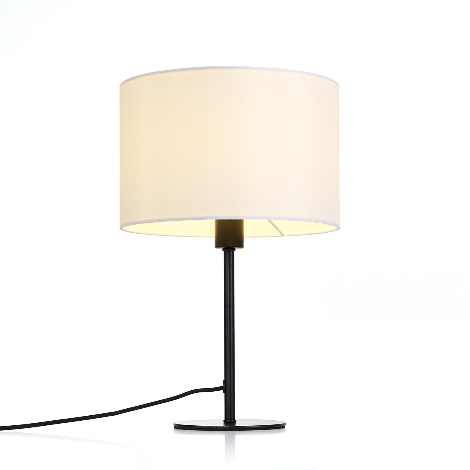 OTTO home Tischleuchte Avveline - Textilschirm Tischlampe, Ein-/Ausschalter, ohne Leuchtmittel, Tischlampe mit Stoffschirm, Höhe 36 cm, Ø 23 cm, Fassung E14