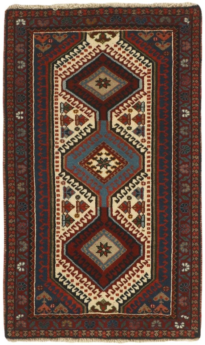 Orientteppich Yalameh 59x97 Handgeknüpfter Orientteppich / Perserteppich, Nain Trading, rechteckig, Höhe: 12 mm