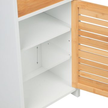 relaxdays Badregal Badezimmerschrank aus MDF & Bambus