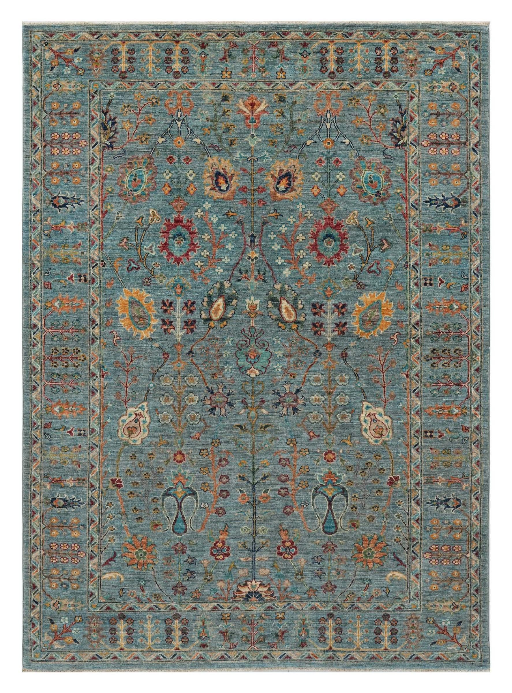 Nain Trading Orientteppich Ziegler Farahan 152x209 Handgeknüpfter Orientteppich, rechteckig, Höhe: 6 mm
