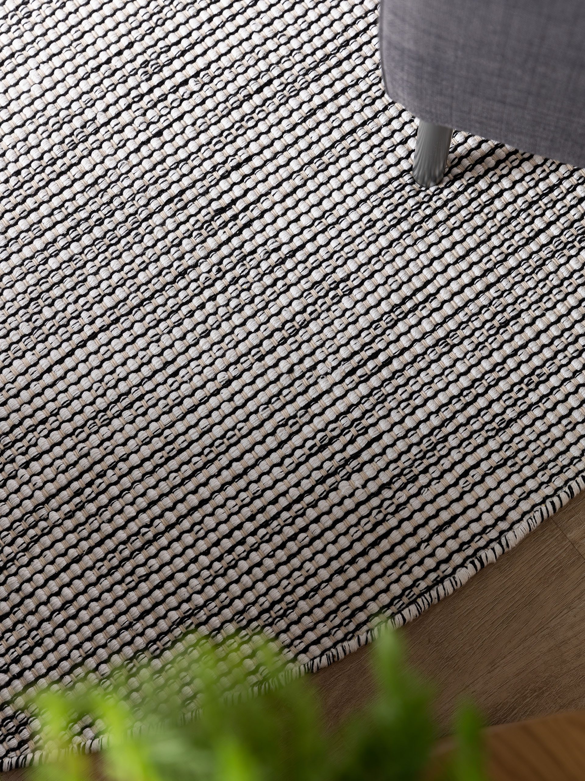 Interiyou Teppich Riga, Rund, Höhe: 5 mm, Handgewebt aus 100% Handarbeit, Naturfaser, Wohnzimmer, Schlafzimmer