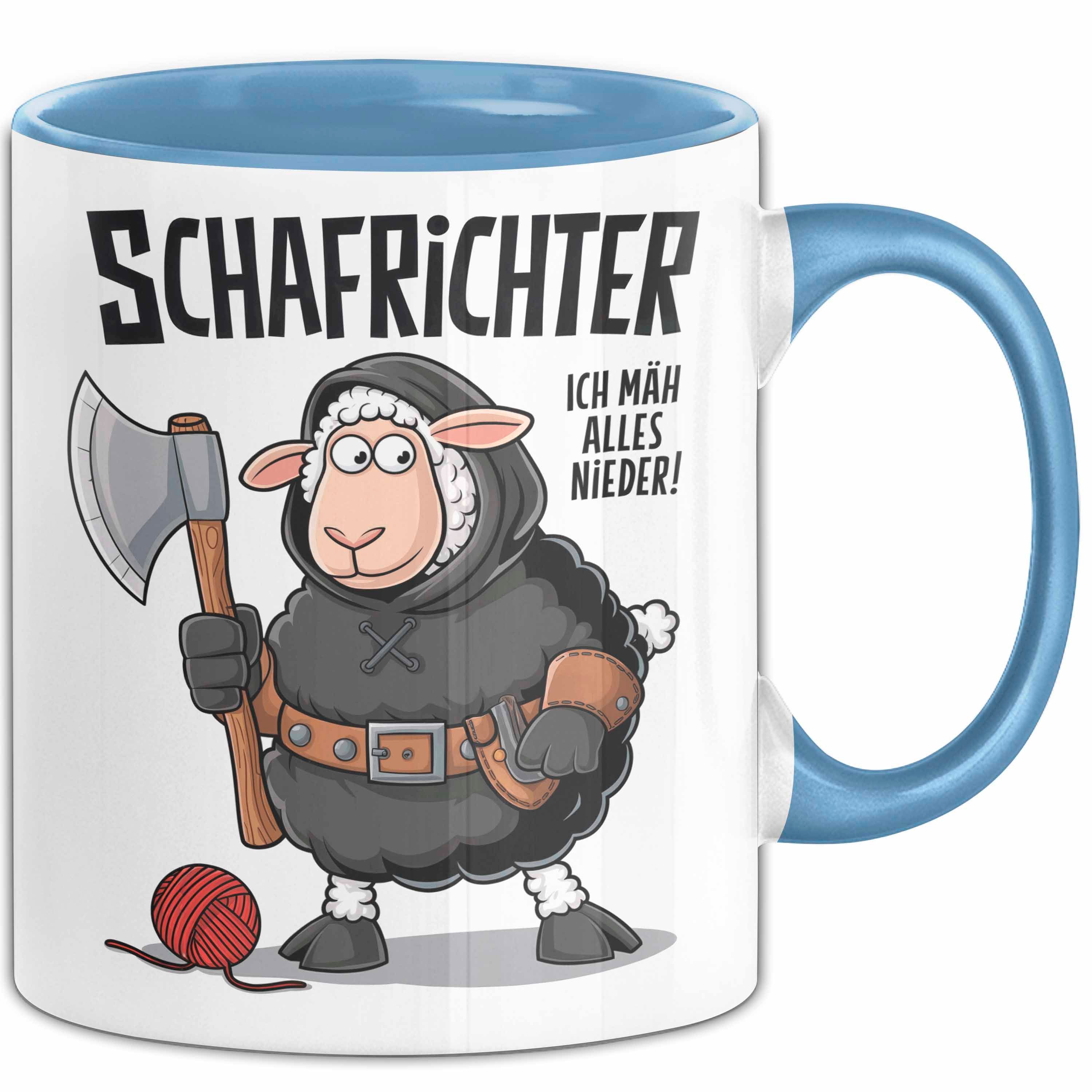 Trendation Tasse Schaf Tier Sarkasmus Tasse Becher Geschenk Lustige Geschenkidee Spruch, Keramik