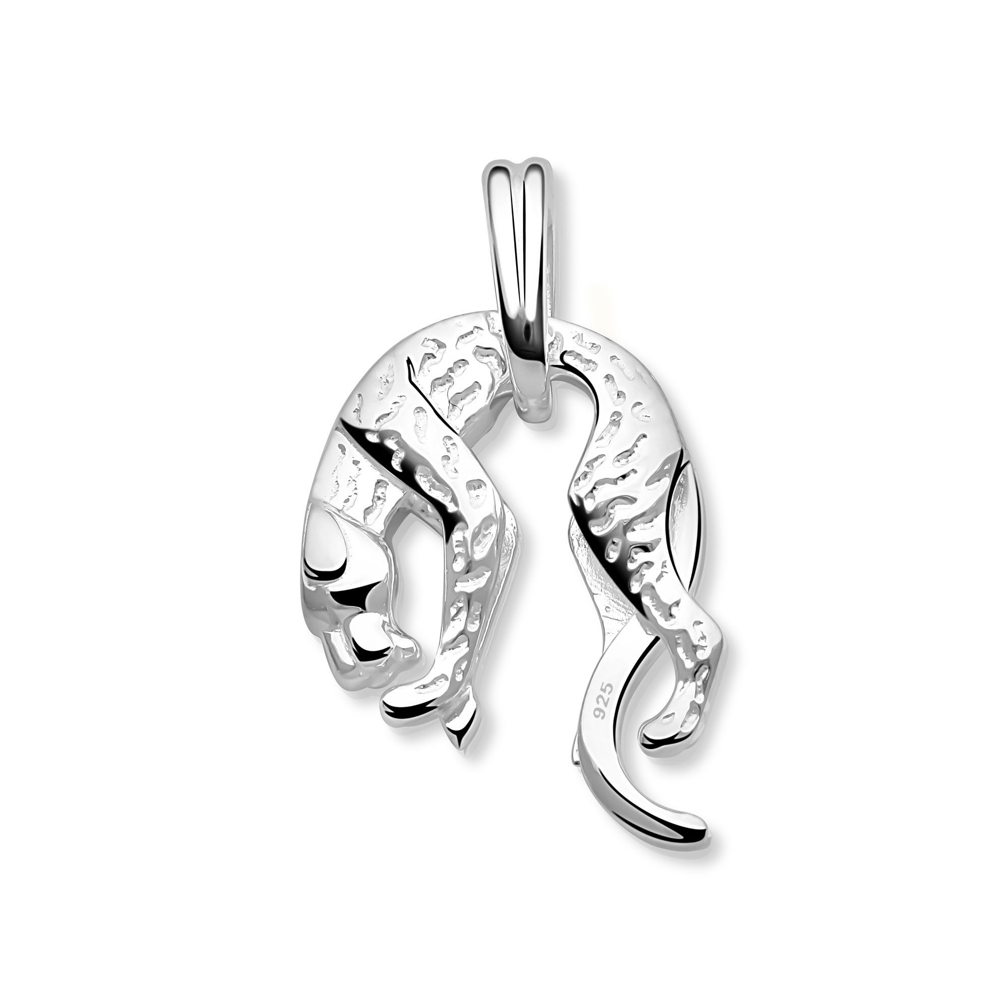 Tony Fein Kettenanhänger Lager Panther Anhänger Klein 925er Sterling Silber Massiv, Ösensenbreite 4,5mm