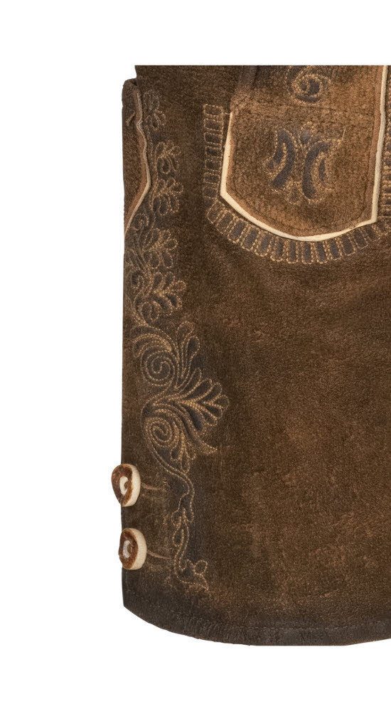 Nübler Trachtenlederhose Kinderlederhose kurz Alfons in Braun von Nübler