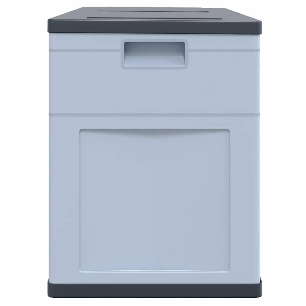 vidaXL Gartenbox Garten-Aufbewahrungsbox 320 L Grau Schwarz