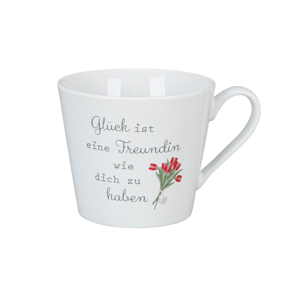 Krasilnikoff Tasse Glück ist eine Freundin