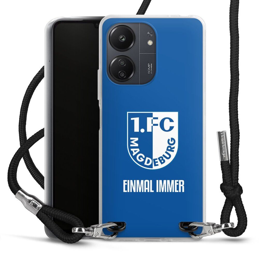 DeinDesign Handyhülle Wappen 1.FCM Einmal Immer Blau, Xiaomi Redmi 13C 4G Handykette Hülle mit Band Case zum Umhängen