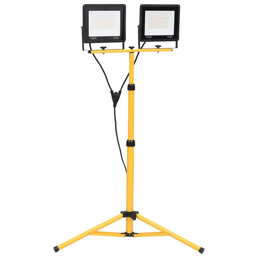 vidaXL Flutlichtstrahler LED-Fluter mit Stativ 2x100 W Kaltweiß