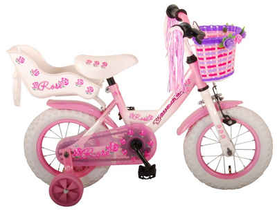 LeNoSa Kinderfahrrad »Volare 12 Zoll Pink • Fahrrad für Mädchen • Fahrradkorb • Puppensitz • Alter 3+«