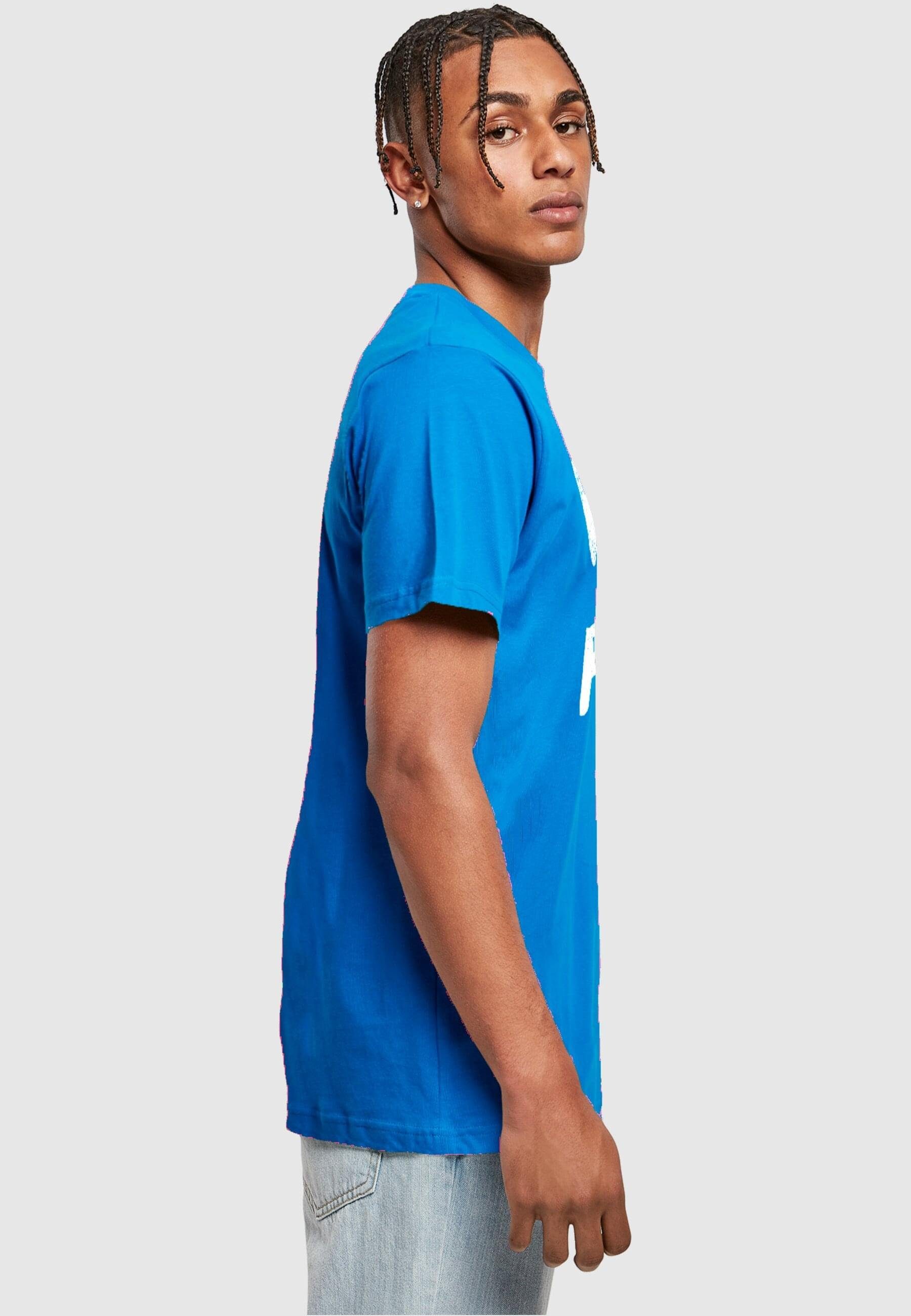 Merchcode T-Shirt paws T-Shirt - Round cobaltblue Rebel Peanuts Herren with Neck (1-tlg)