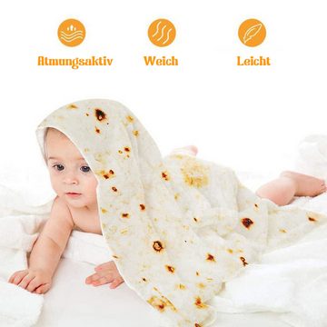 Wohndecke Babydecke Wohndecke Tortilla-Decke Flanell warm gemütlich 90CM, Avisto, Hergestellt aus hochwertigem 11 Unzen superweichem Oberstoff