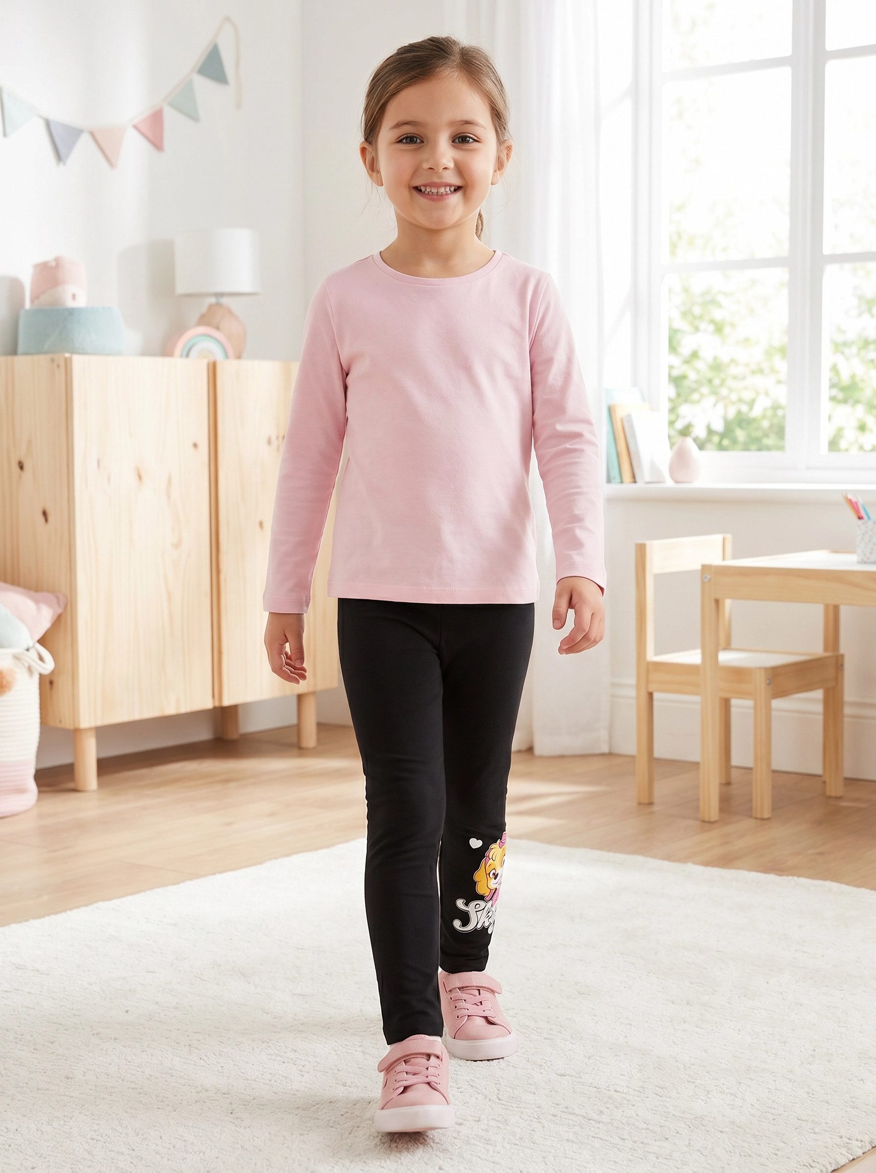 PAW PATROL Leggings Paw Patrol Skye Flughund Kinder Mädchen Leggings Gr. 98 bis 134
