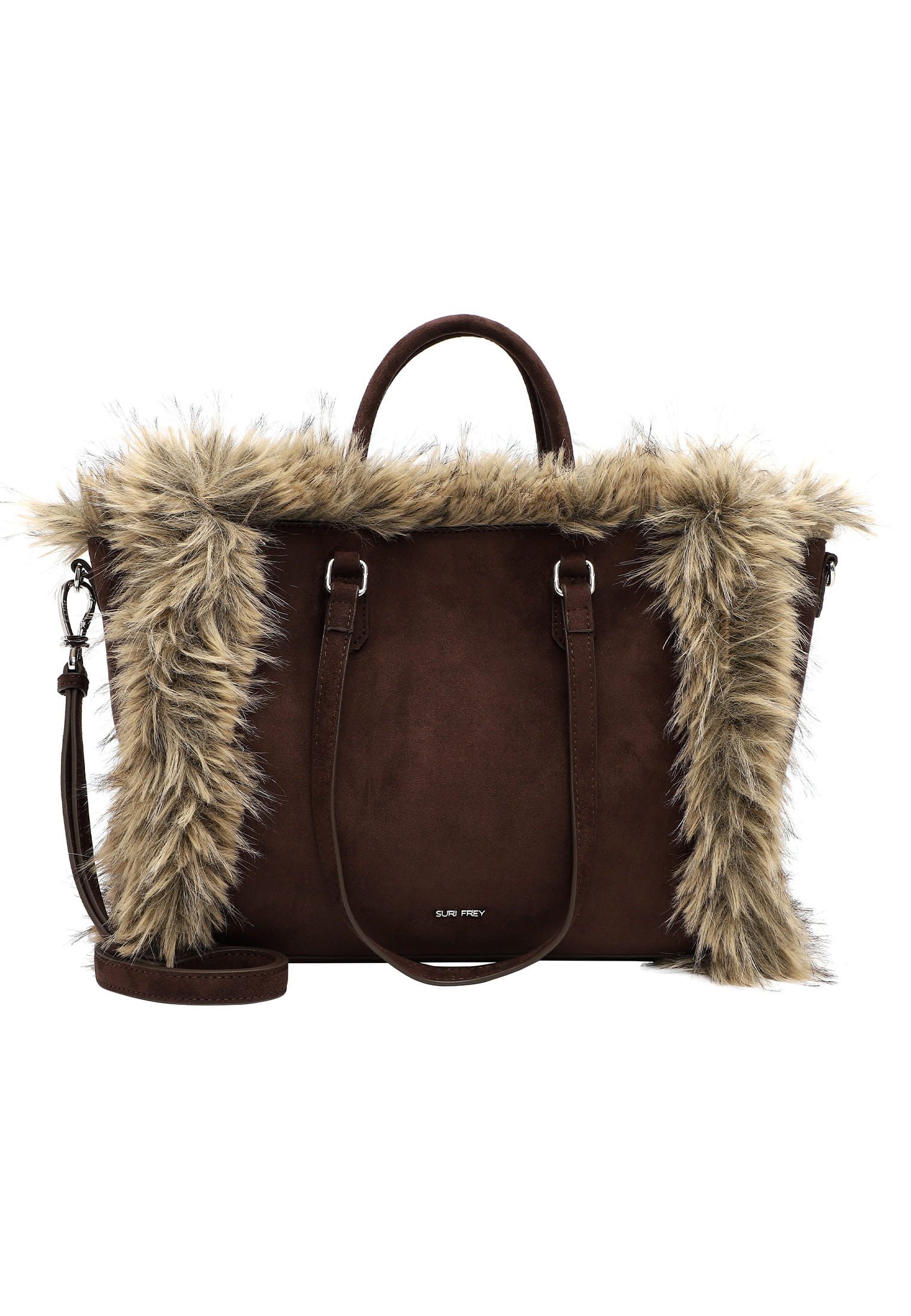 SURI FREY Shopper SFY Chessy Suede, Logo Patch