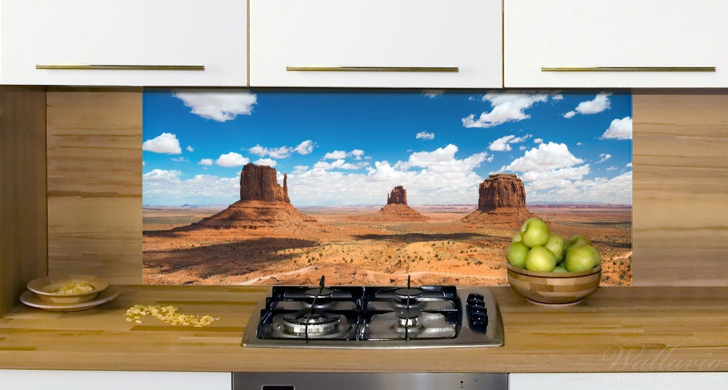 Wallario Küchenrückwand Monument Valley, (1-tlg)