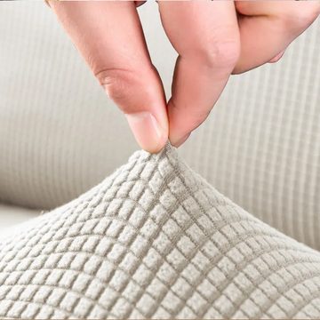 Sofahusse Sofabezug Ohne Armlehnen 3 Sitzer Anti-Rutsch Stretch Sofaüberwurf, Rnemitery