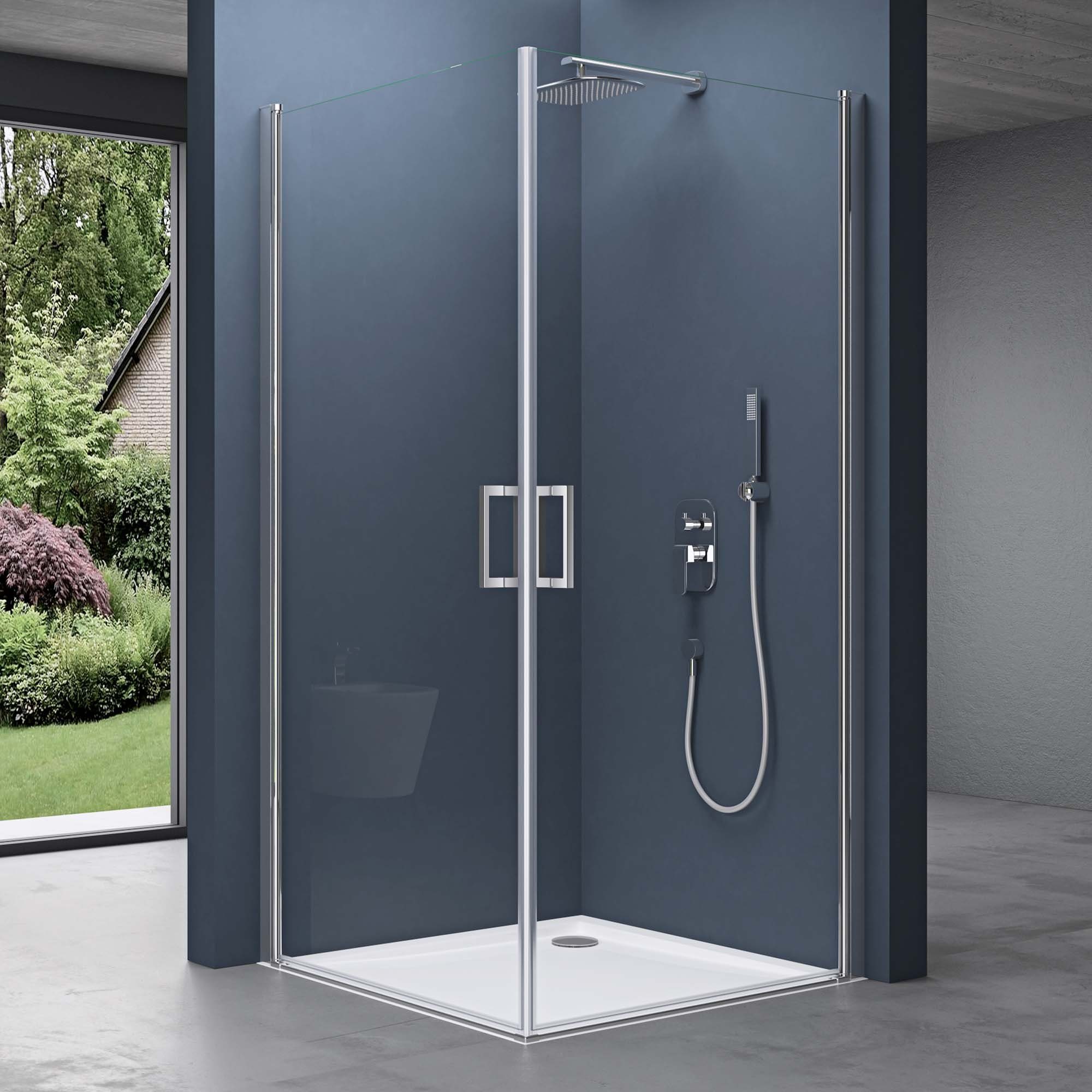 doporro Eckdusche Eck-Duschkabine Ravenna24 ESG-Sicherheitsglas Easy-Clean- günstig online kaufen