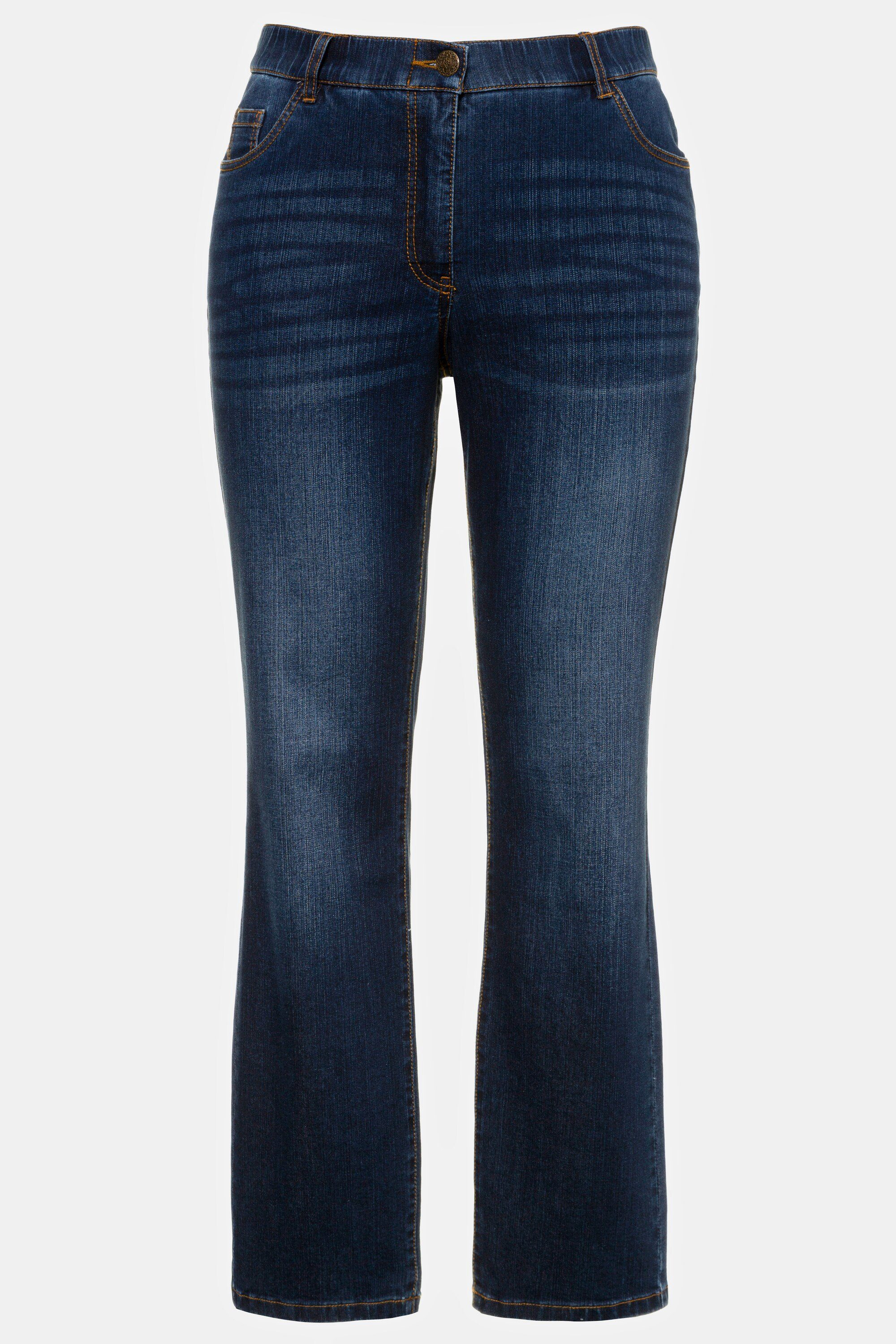 denim Komfortbund 5-Pocket-Form Jeans Popken blue gerade Ulla Mandy Funktionshose