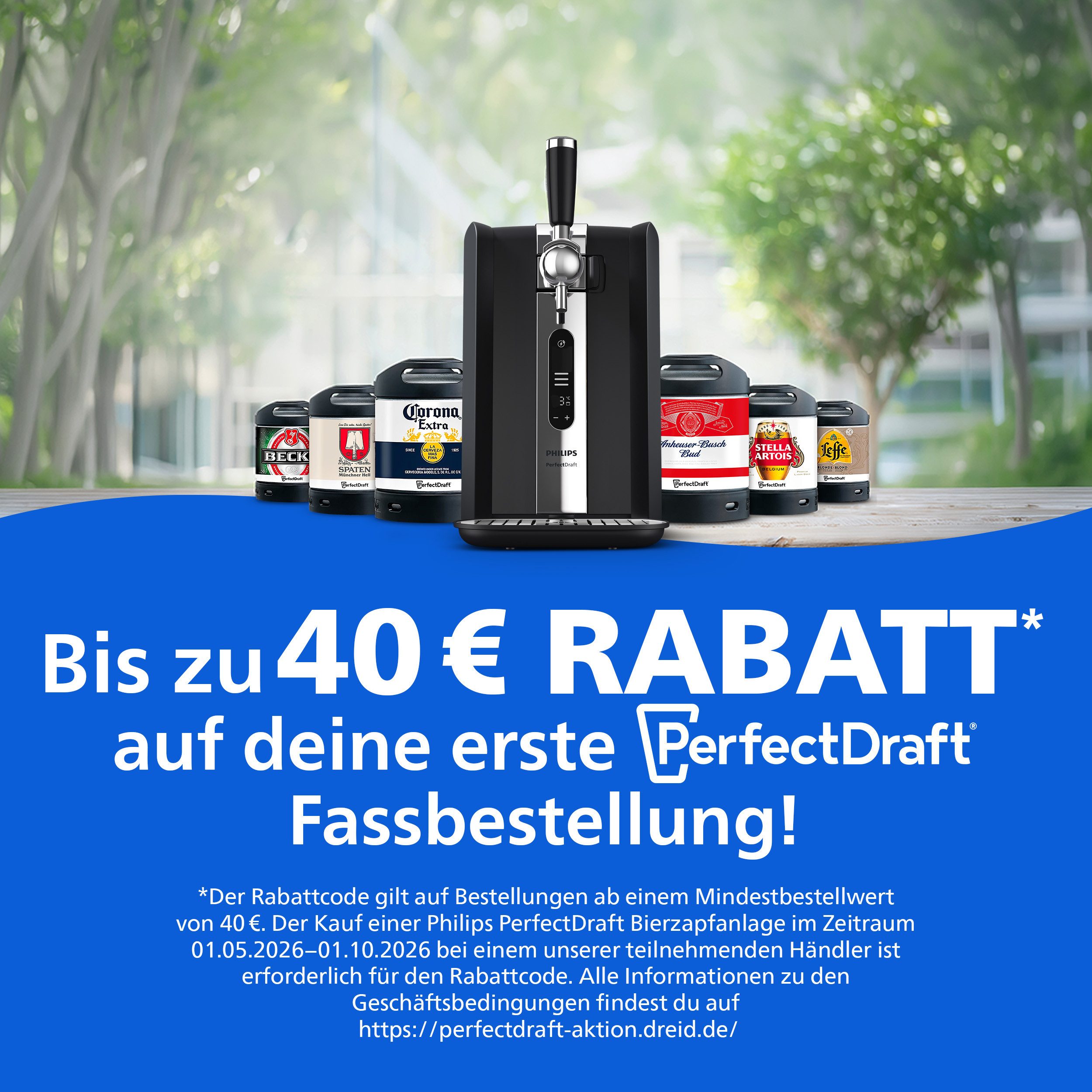 Philips Bierzapfanlage Perfect Draft 7000 Series HD3770/90, mit Temperatureinstellungen von 0-12°C und LED-Display; Schwarz