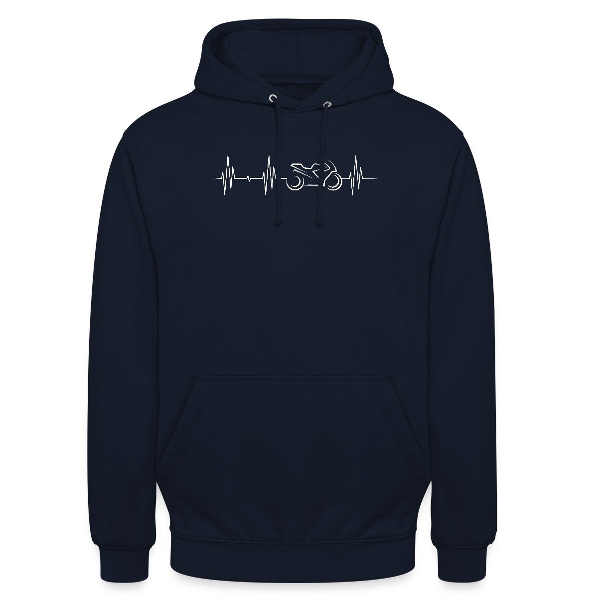 Spreadshirt Hoodie Herzschlag Motorrad Biker EKG Geschenkidee Unisex Hoodie (1-tlg)