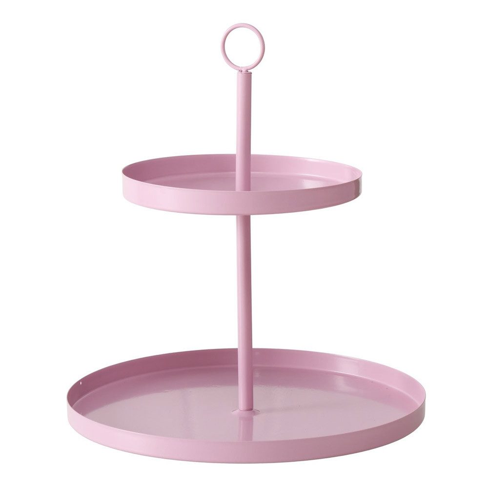 BOLTZE Etagere Etagere SAMINA rosa aus Metall Dekoetagere lebensmittelgeeignet H34cm, Metall pulverbeschichtet, (kein, kein)