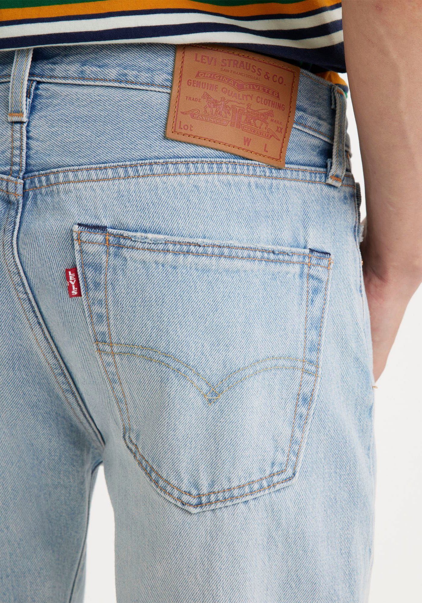 INDIGO 501 ORIG Markenlabel Destroyed-Jeans DESTRUCTED mit Levi's® LIGHT VI'S