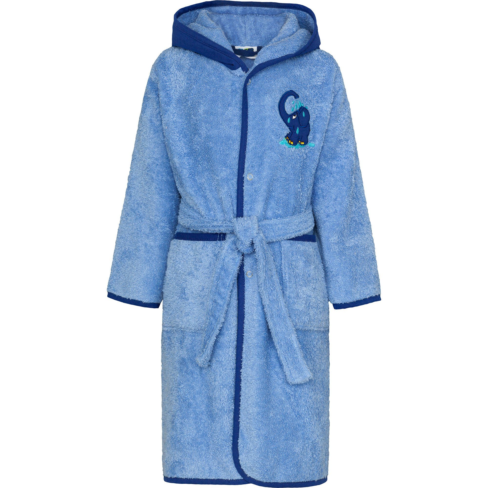 Smithy Kinderbademantel Die Sendung mit dem blauen Elefanten, 100% Baumwolle