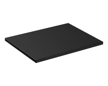 einfachgutemoebel Waschtisch-Set Badezimmer Waschplatz EDMOND 60cm, Unterbau blk, Wotan-Eiche Diamant, (Badmöbel Set, 1-St., Waschtisch Unterschrank & Oberplatte)