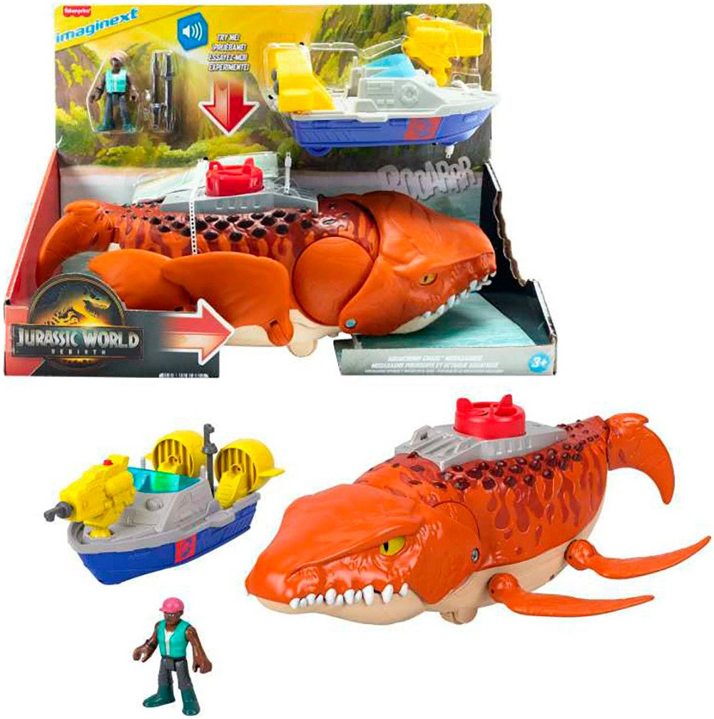 Fisher-Price® Spielfigur Imaginext Jurassic World, Rebirth, Schnapp Mosasaurus, mit Soundeffekten und Bewegungsmechanismen