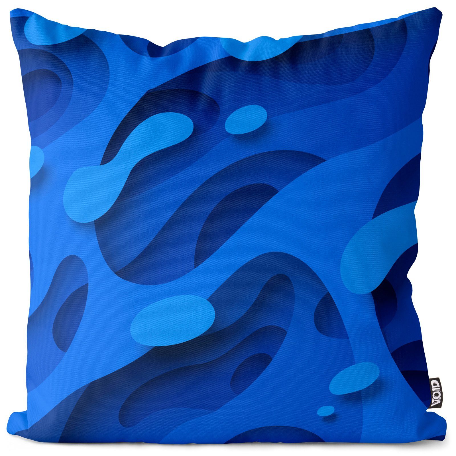 Kissenbezug, VOID (1 Stück), Sofa-Kissen Wasser Grafik Papier Ebenen gemustert military camouflage Meer Schwimmen Blau Grafik geometrisch