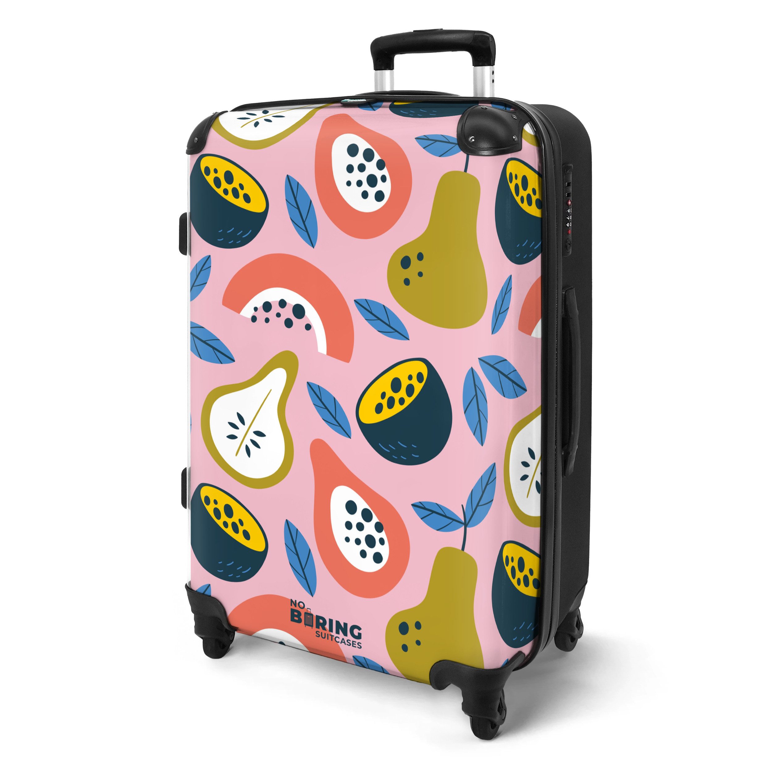 NoBoringSuitcases.com© Hartschalen-Trolley Tropische Früchte Muster mit günstig online kaufen