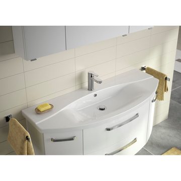 Lomadox Badmöbel-Set FES-4010-66, (Spar-Set, 0-St), weiß Waschtischunterschrank mit 144cm Keramikbecken 144/175/50cm