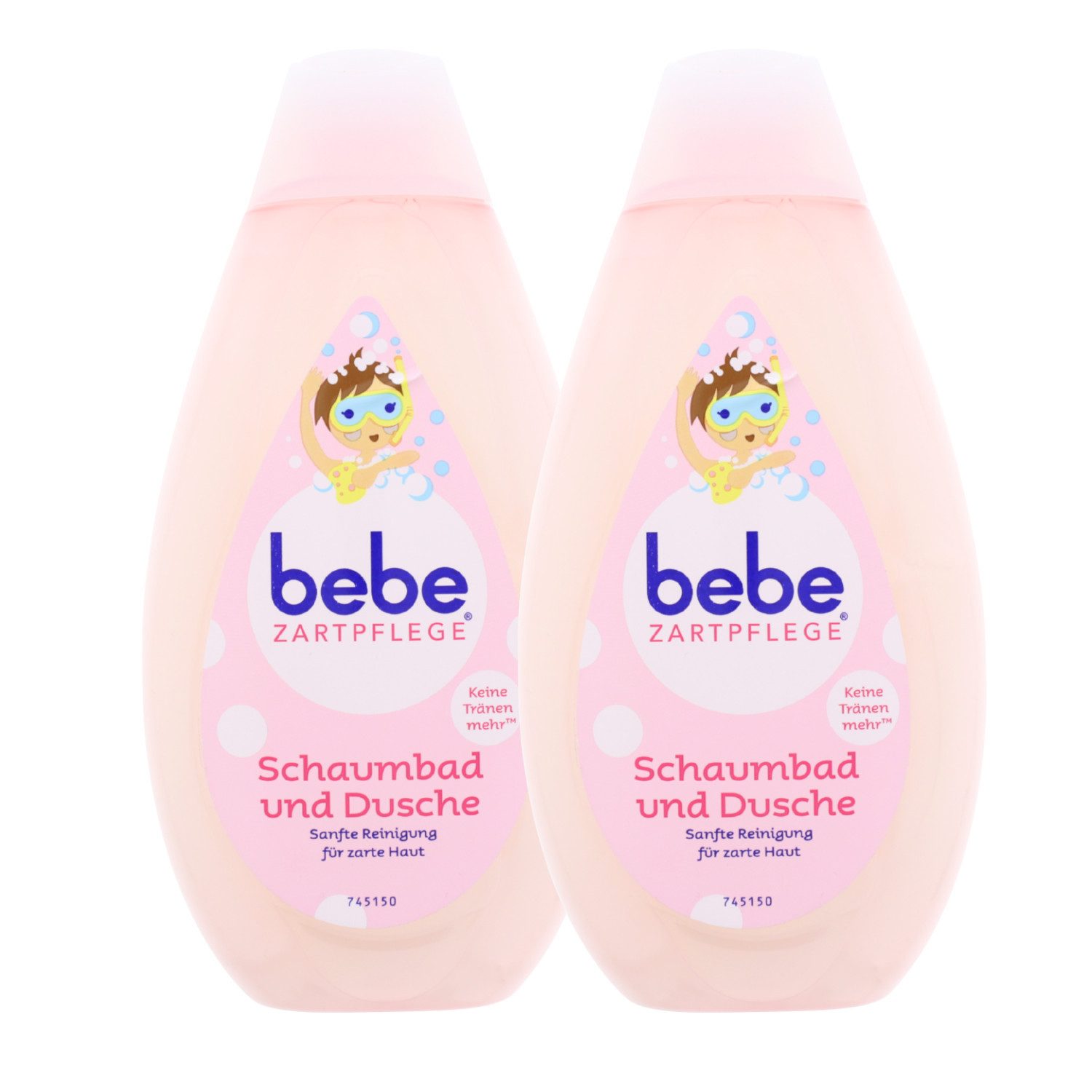 bebe Duschcreme 2 x bebe Zartpflege Schaumbad & Dusche je 500ml Sanfte Reinigung Keine