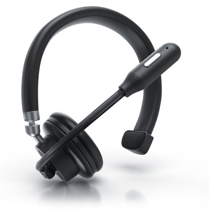 CSL Wireless-Headset (Multipoint; freisprechen; für Auto LKW Computer VoIP Call Center & Handys Bluetooth 4.1 Kopfhörer mit flexiblem hochklappbarem Mikrofon kabellos leicht)
