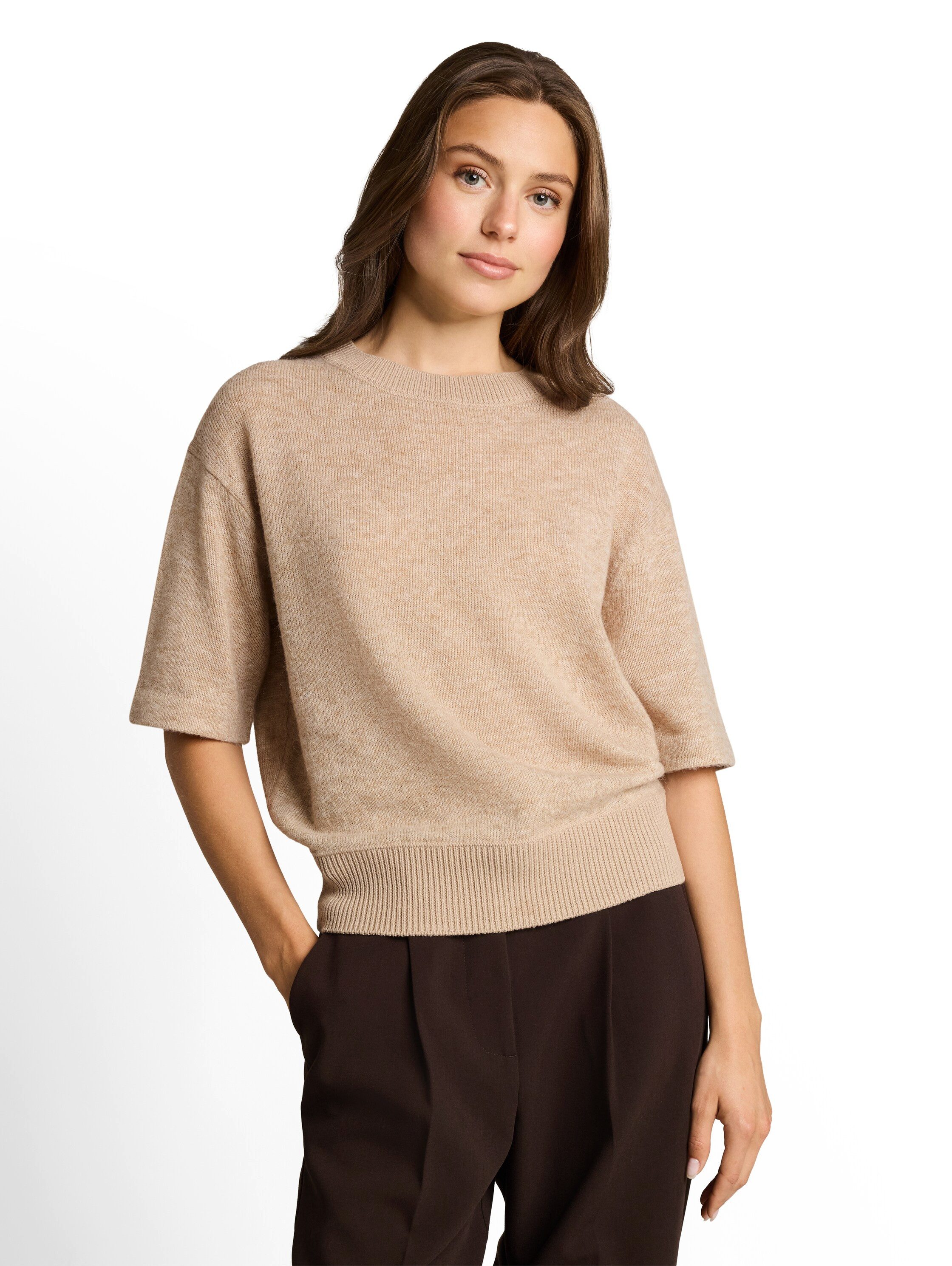 TOM TAILOR Strickpullover Regular Sommer-Strickpullover / Halbarm