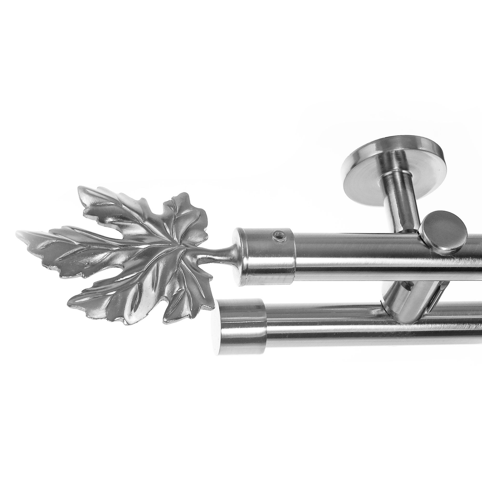 BASIT Gardinenstange Edelstahloptik 20mm mit Wandträgern günstig online kaufen