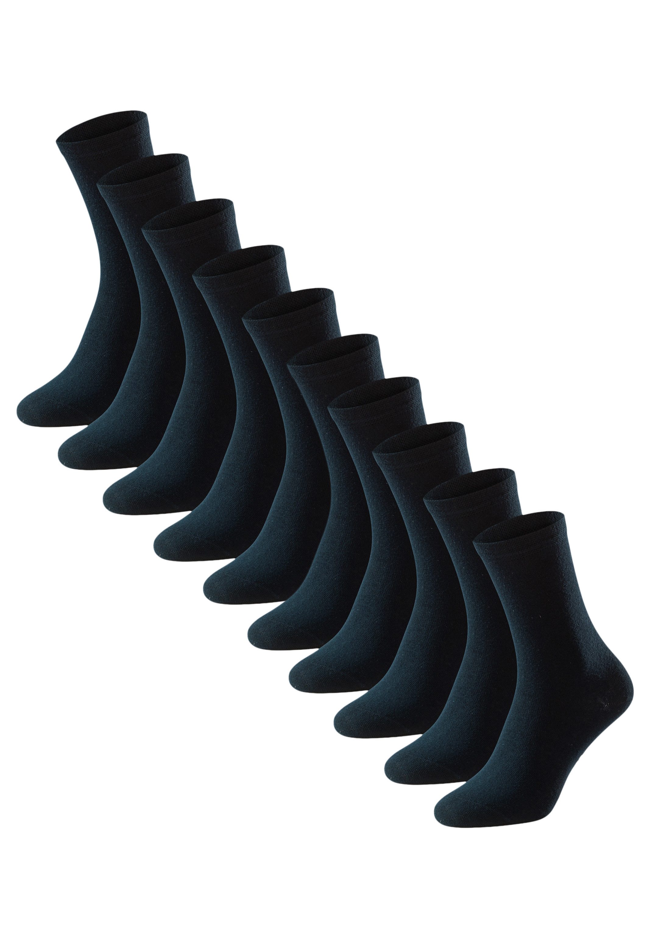 Schiesser Langsocken 10er Pack Bluebird (Spar-Set, 10-Paar) Socken - Baumwolle - Atmungsaktiv - Geruchshemmend und frisch