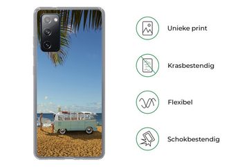 MuchoWow Handyhülle Strand - Bus - Surfen, Phone Case, Handyhülle Samsung Galaxy S20 FE, Silikon, Schutzhülle