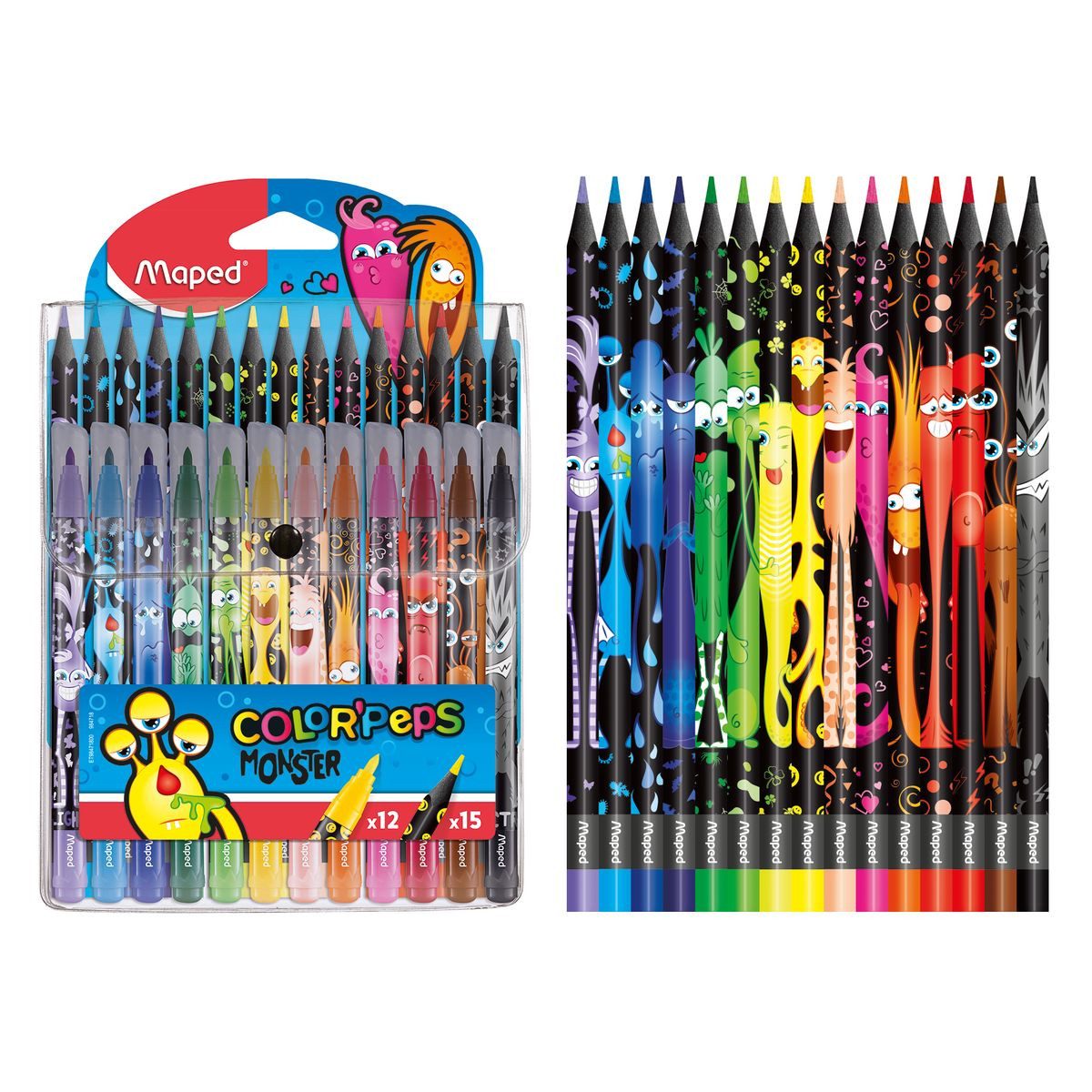 MAPED Buntstift Maped Stifteset Color'Peps Monster 27 Stück Kunststoffetui