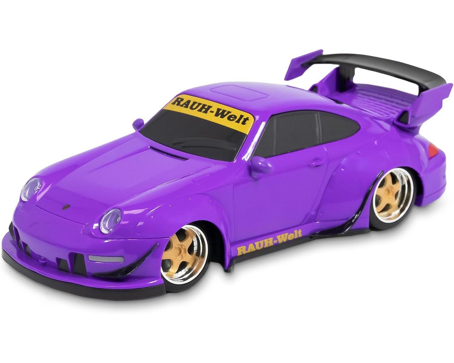 RC-Auto Ferngesteuertes Auto - Porsche 911 993 RWB (lila, Maßstab 1:24)