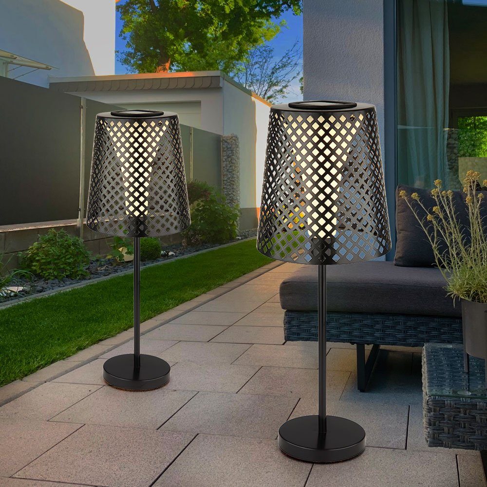 etc-shop Außen LED Garten Außen-Stehlampe, Warmweiß, inklusive, Tischleuchte für LED Solar Balkon Solar Leuchtmittel Solartischlampe